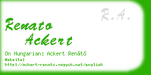 renato ackert business card
